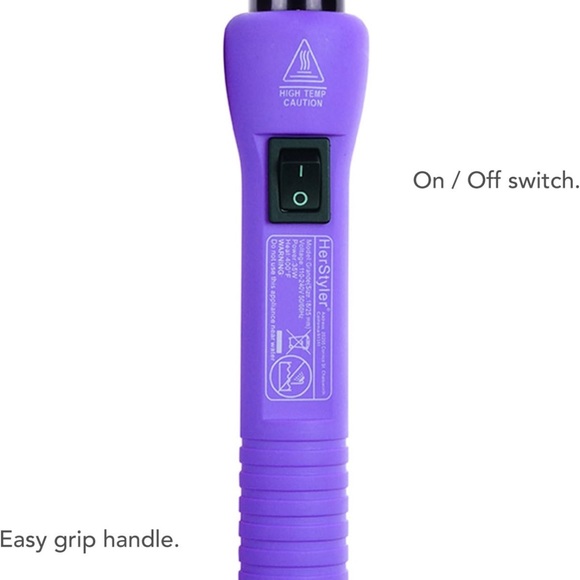 Herstyler Grande Ceramic Curling Iron- purple - Picture 4 of 6